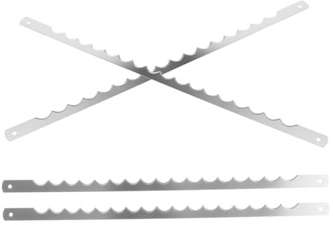 Angoily Cuchillas Serradas para Cortar Pan 260mm 4 Piezas para Panificadora De Repuesto Metal Reutilizable Uso Máquina De Pan y Tostado