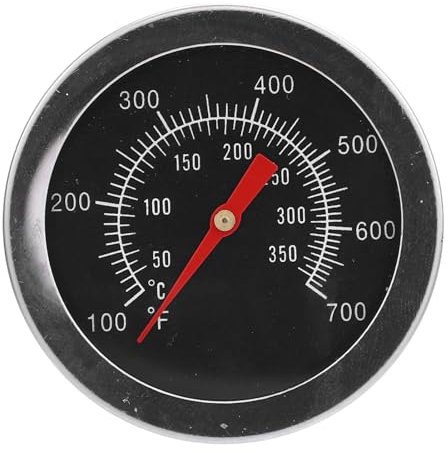 Termometro per barbecue, termometro per griglia a quadrante grande da 52 mm con filettatura M8 Termometro per griglia in acciaio inox, 50-350°C/100-700°F, per cucinare