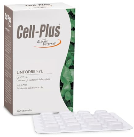 CELL PLUS Linfodrenyl 60 Tav, Integratore Alimentare con Bioflavonoidi con Vitamina C e Acido Ialuronico, per il Drenaggio dei Liquidi Corporei e la Funzionalità del Microcircolo