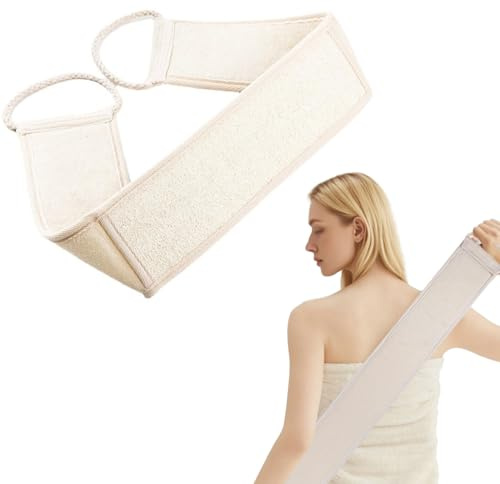 Esponja de lufa para la espalda, toalla exfoliante de lufa natural, esponjas de lufa para la espalda, esponja de lufa para la ducha, exfoliante corporal para baño y ducha