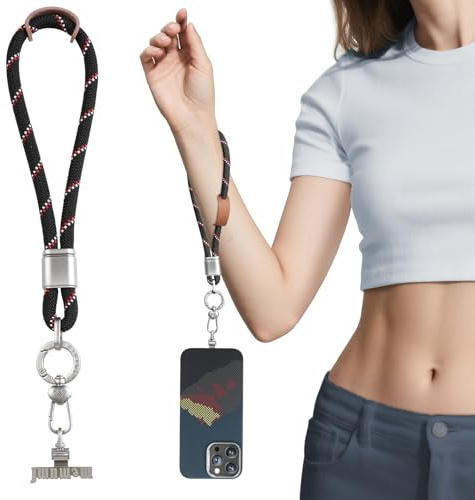 memumi Cordon de téléphone Courte Universelle, dragonne, bracelet, lanière de téléphone portable courte pour tous les étuis de téléphone