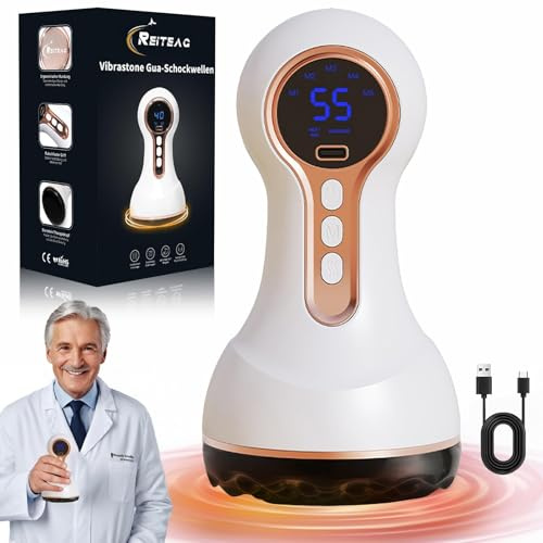 Venopulse Neuropathie Fußmassagegerät, Vibrastone Bein Massagegerät mit Wärmefunktion und Vibration, Fussmassagegerät