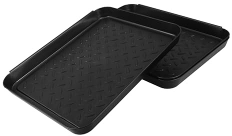 IMIKEYA 3pcs Heavy Duty Plastic Boot Tray Shoe Mat Tray for Front Door Entrance for Wet Shoes and Pets