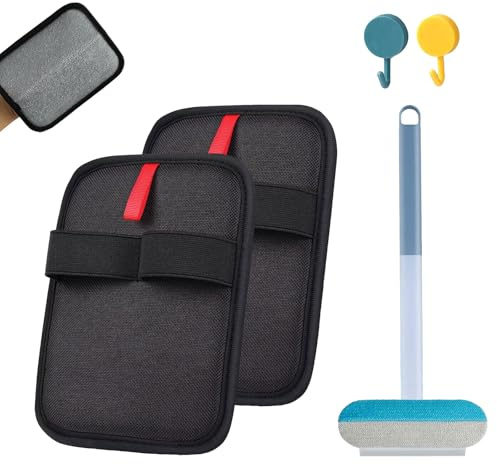 2 Gant Poils Animaux,Yomi pet Gant pour Les Poils d'animaux de Compagnie pour Chiens et Chats（A