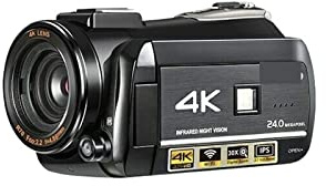 Appareil Photo numérique, Caméra Vidéo Caméscope 4K Zoom Numérique 30X IR Vision Nocturne Vlogging Caméra Blog Kit Standard