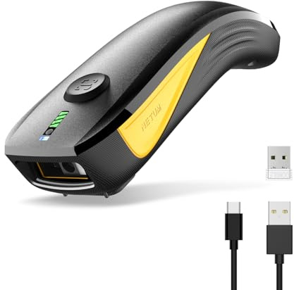 NETUM CS8501 Wireless QR Code Scanner – Lettore Barcode Bluetooth Aggiornato, Mini Portatile 1D & 2D Per Gestione Inventario, Scanner Immagini Per Tablet, Android, iOS, PC E Sistemi POS