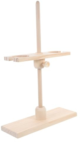 Amosfun Imbuto Design Stabile per Altezza Regolabile e Supporto in Legno Resistente alla Deformazione a 2 Fori Esperimenti in Laboratorio Scolastico