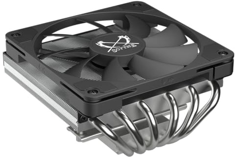 SCYTHE Big Shuriken 4 CPU-Kühler mit niedrigem Profil, 11,9 x 12,2 x 6,6 cm, 12 V, 200 W, 31,78 dB, kompatibel mit Desktop, Laptop, Server, anderen elektronischen Geräten