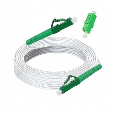 MiusKiw Glasfaserkabel LC/APC auf LC/APC Verlängerungskabel FRITZ!Box 7m | LWL Patchkabel LC/APC für Telekom FRITZ!Box FTTH, inkl. Adapter, G.657.A2 OS2 biegeunempfindlich, LSZH 3mm, IL≤0,2dB, RL≥60dB