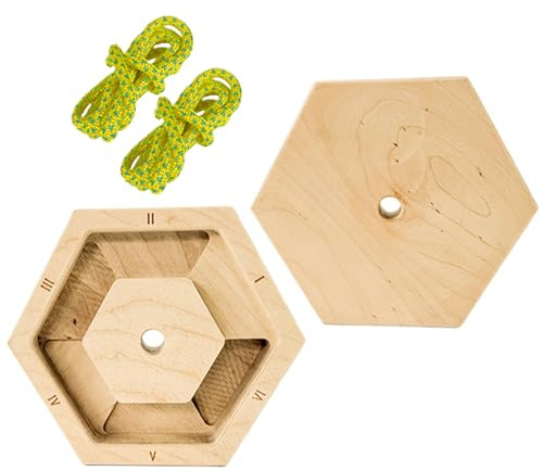 Acunny Appareil de musculation des doigts | Appareil de musculation des -bras en bois hexagonal Planche à suspension portable pour la maison, la salle de gym, l'entraînement, l'escalade