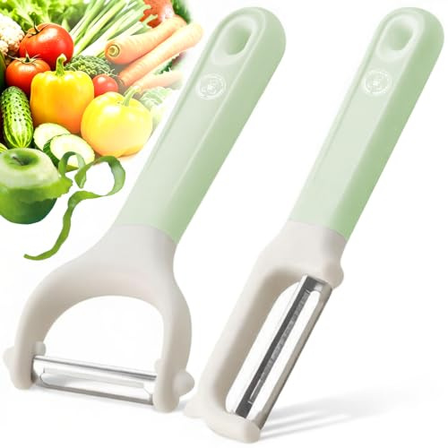 Starchef Swivel Vegetable Fruit Peeler,Ergonomic Handle,Comfortable Grip,Suitable for Vegetable,Fruit,Carrots,Potatoes,Apples(Green)