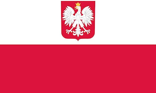 Generisch Polen Flagge mit Adler 150x250 cm, Weiß-Rot, Patriotisch, Deko, Kulturinteressierte, Polen-Fans, National Day, Cultural Event, Geburtstag