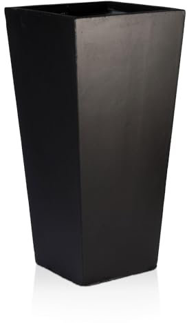 IDEALIST Large Plant Pots 90cm Tall Plant Pot, Black Reinforced Stone, 165L