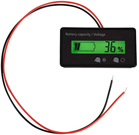Socobeta LCD Display Backlit Universal Battery Capacity Monitor Voltage Meter Tester Voltmeter Monitor Waterproof