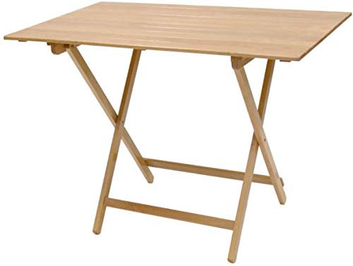 Tomaino - Tavolo Pieghevole Legno Quadrato Salvaspazio - Tavolo Richiudibile Da Interno ed Esterno - Tavolino Richiudibile Portatile per Giardino, Balcone, Campeggio