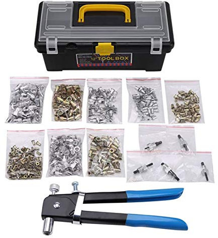 Kit à la main Kit de riveter Tôle d'insert fileté outil de rivetier aveugle robuste assortiment d'assortiment de rive borgne m3 m4 m5 m8 m8 DUO ER