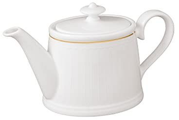 Villeroy & Boch Signature Château Septfontaines Teapot, 400 ml, White/Gold