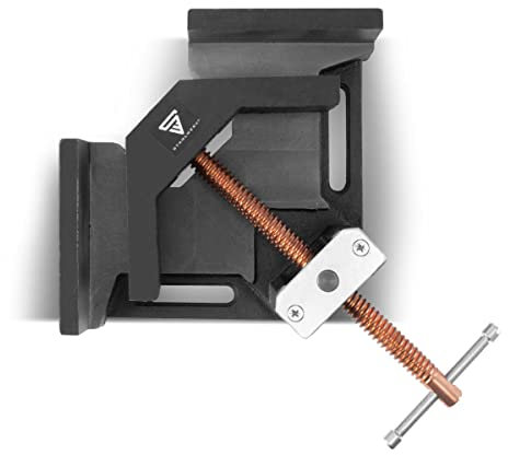 STAHLWERK WK-100 ST Schweißwinkelklemme/Winkelspanner mit 100 mm Maulweite zum Fixieren von Werkstücken im 90° Grad Winkel - 7 Jahre Garantie