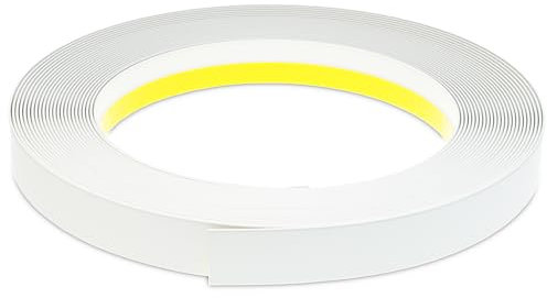 NOBILY Fensterleiste 40mm mit Lippe / 25 Meter/PVC - Fensterleisten Flachleisten Kunststoffleisten Profileleisten Abschlussleisten Zierleisten zur Fenster Montage