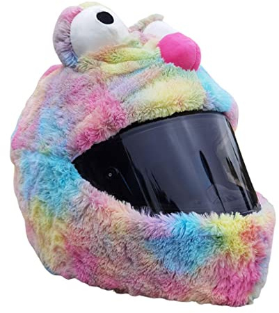 Hitburu Motorradhelm, Motorradhelm Abdeckung Plüsch, Cartoon Plush Motorcycle Helmet, Lustige Fahrten Und Geschenke, Für Männer, Frauen, (15 Arten,Helm Nicht Im Lieferumfang Enthalten,)