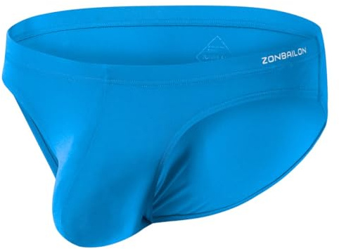 ZUOLAIYIN Slip da uomo con sacchetto che migliora il rigonfiamento, biancheria intima da uomo, sexy, in bambù, verde, nero, grigio, Blu(8294), M