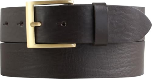 BELTINGER Gürtel mit goldener Gürtelschnalle aus Vollrindleder | Hochwertiger Jeans-Gürtel 40mm | Herren-Gürtel made in Italy