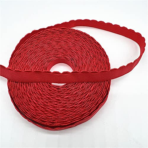5 Yards/lotto 10 Millimetri Mezzaluna Pizzo Nastro Elastico Piegare Su Fascia Elastica per Cucire Pizzo Trim Vita Abbigliamento Accessorio