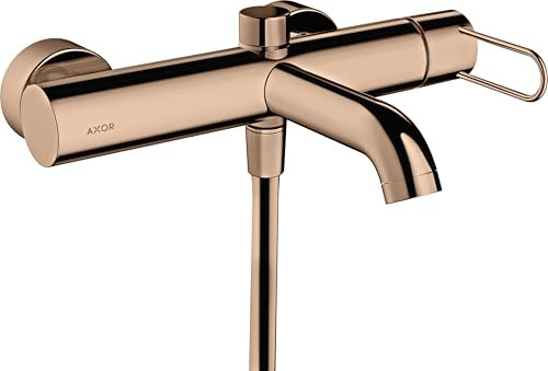 hansgrohe AXOR Uno Einhebel-Wannenmischer Aufputz, Bügelgriff, Ausladung 203mm, 38421300, Farbe: Polished Red Gold