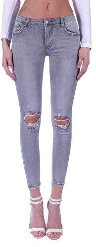 Damen Hüftjeans Röhrenjeans Skinny Jeans blau Damenjeans Damen-Hose-n Jeans-Hose-n Röhre-n Hüft-Hose-n Niedrig-e-r Sehr Leib-Höhe Bund Stretchjeans Stretch-Hose-n Low Waist Grau-e Gr Größe S 36