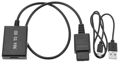 LT Easiyl HD Adapter Cable N64 to HDMI Adapter Cable N64 to HDMI Converter with Cable Compatible with N64 SNES Game Cube Game Consoles Accessories