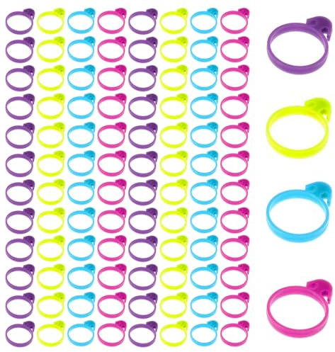 200Pcs Pastry Bag Ties, Silicone Icing Bag Tie Rings Reusable Piping Decoration Bag Ties Clips, Baking Supplies for Cake Pastry Cookies Cupcakes