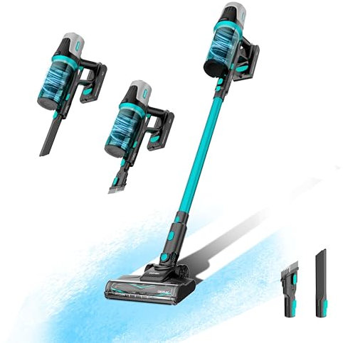 Cecotec Aspiradora Escoba Sin Cable Conga Rockstar 1500 Horizon Genesis XL. 215W Potencia Total, Autonomía 45min, Cepillo Mixto, 2 Modos de Succión, Parallel Cyclone System, Depósito 600ml