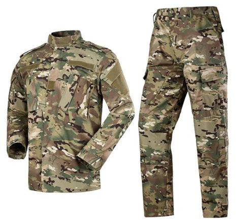 Oanviso Herren 2 Teilig Windjacke Tactical Übergangsjacke Combat Regenjacke Taktische Tarnung Cargo Hose Warm Winter Uniform Set Militär Anzug Männer Outdoor Jagdbekleidung