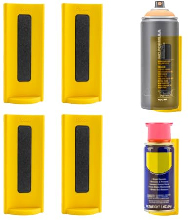BPOPO 4 Pcs Magnetic Aerosol Spray Can Holder,Powerful Magnet Toolbox Bottle Holder, Spray Can Wall Mount Organizer Paint Can Bottle Rack for Garage,Toolbox, Workspace