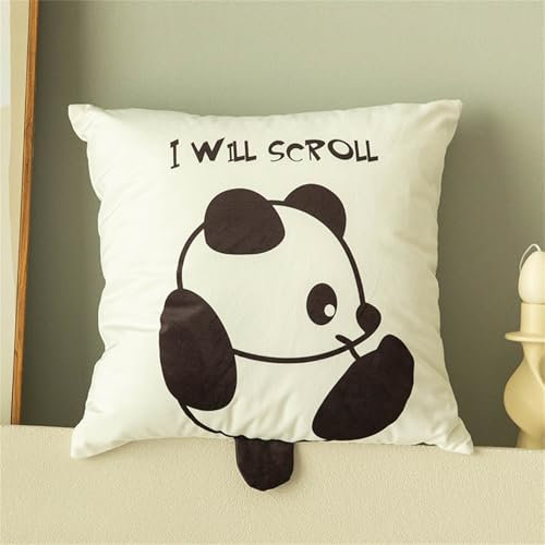 Kuschelkissen Kinder, Kinderkissen, Weiche Flauschige Tierkissen mit Füllung, Niedliche Tierform Dekokissen für Kinderzimmer, Mädchen Jungen Zuhause Schlafzimmer (Panda)