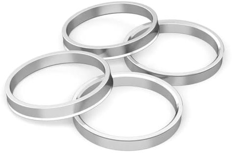 Anelli Di Centraggio Dì addio alle ruote oscillanti in alluminio con mozzo centrico, 4 pezzi da 64,1 mm for auto a 73,1 mm, foro ruota, non si rompono mai, centratura perfetta. Anelli Centraggio