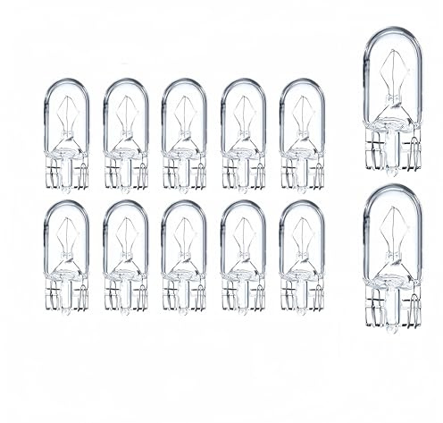 Kadiby 194 Longer life Auto Miniature Bulb,Ideal for Interior and Exterior Lighting,Trunk,Cargo,License Plate,Side Marker,Step Courtesy,Map Dome RV Camper Light (12 pack)