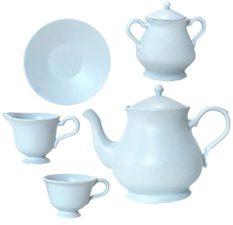 KONTONTY De Juego De Té para Mini Casas Mini Taza De Té y Tetera Miniatura y Decoración De Casas De Muñecas