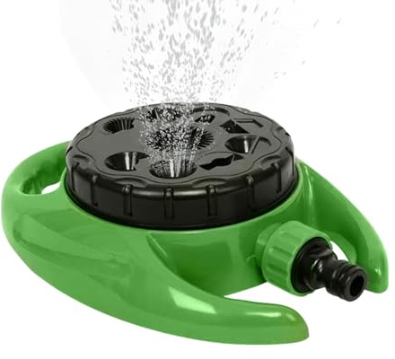 Aspersor de jardín - Oscilante Ajustable con Boquilla de pulverización | de riego automático para niños y Mascotas, riego a Gran Escala