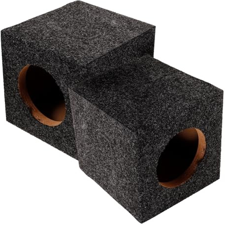 FUNNETOYU Cassa Subwoofer Sigillata per Auto Singola Rivestimento in Moquette, Accessorio per Subwoofer Autocostruito, Cassa Altoparlante Quadrata per Impianti Audio Veicolari e Arredamento
