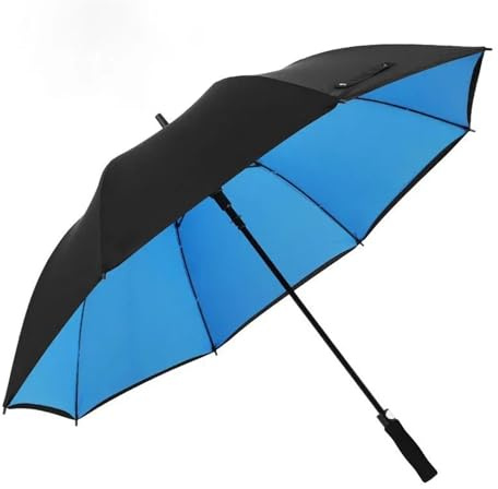 Ombrellone Ombrello da golf grande da uomo, 185 cm, manuale, con manico lungo, resistente ai raggi UV, parasole da viaggio, ombrellone da spiaggia, antivento, robusto Per Pieghevole(Blue 185cm 8K)