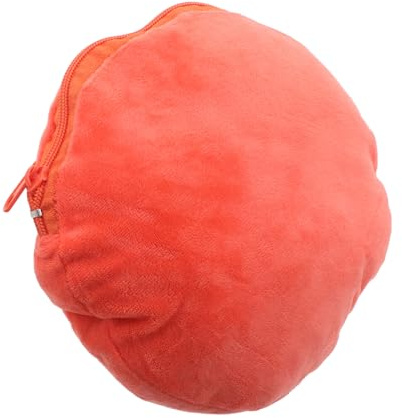 PACKOVE Pochette Chauffe-Mains Ronde en Peluche Orange 20 CM Housse Isotherme Anti-Brûlure pour Bouillotte Électrique Étui Isolant Souple et Léger pour Protection Thermique Mains Hiver