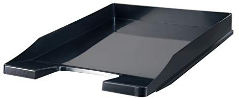 HAN Briefablage JUNIOR, 5 STÜCK, Dokumentenablage, Briefkorb, Briefhalter, Organizer Büro, Papierablage, Flache Ablage bis Format DIN A4/C4, 1025-13, schwarz