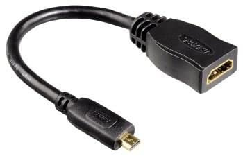 Hama 00122236 – Adapter für Kabel (HDMI, Micro HDMI, männlich/weiblich, Schwarz, 0,1 m)