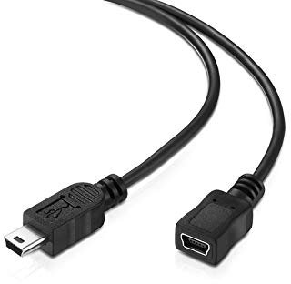 adaptare 40124 USB 2.0-Kabel zur Verlängerung Mini-Stecker B/Mini-Buchse B, 5-adrig, 1,2 m