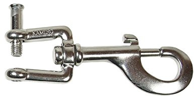 KAMERO Edelstahl V4A, Wirbelkarabiner, 120mm mit Innensechskant zu öffnen, rostfrei