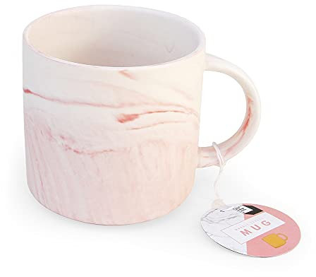 Good Design Works GW MUGPNKMAR2 Marble Effect Hot Drinks Mug, Pink
