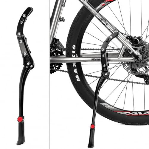 MidGard Fahrrad Seitenständer Ständer aus Aluminium, einstellbar 24,26,27,28 Zoll