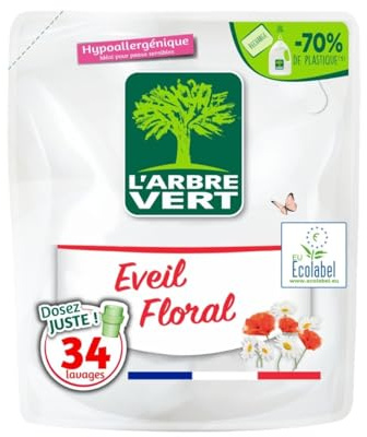 L'ARBRE VERT - Blommig uppvaknande tvättpåfyllning 1,53 l - 34lav - ny formel