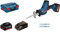Bosch Professional 18V System Akku Säbelsäge GSA 18V-LI C (inkl. 2x Akku GBA 18V 4.0Ah, Schnellladegerät GAL 18V-40, 1x Säbelsägeblatt S 922 AF, 1x Säbelsägeblatt S 922 EF, 2x Säbelsägeblatt S 922 HF)